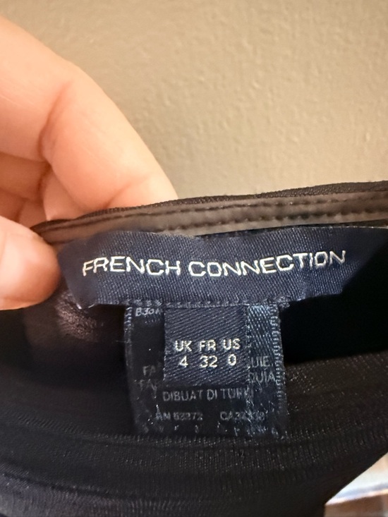 French Connection Black One-Shoulder Bodycon Dress - Picture 5 of 8